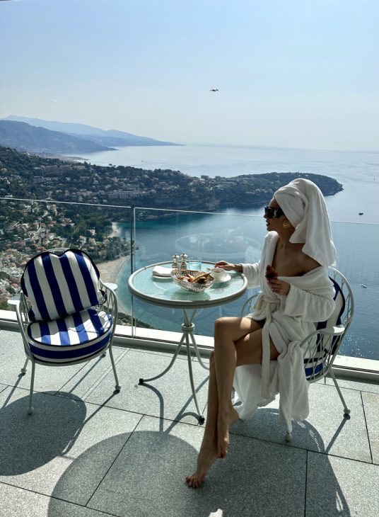 Alexandra Lapp stays at The Maybourne Riviera Hotel, overlooking beautiful Monaco.