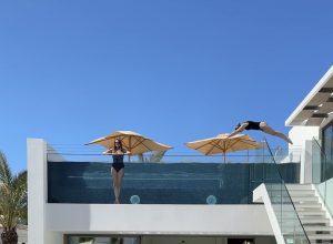 Alexandra Lapp enjoys an amazing time at 7PINES RESORT IBIZA together with her family at this unique and breathtaking location.