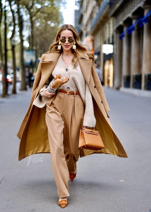 Alexandra Lapp is seen wearing cozy and casual looks during Paris Fashion Week Fall/Winter. 