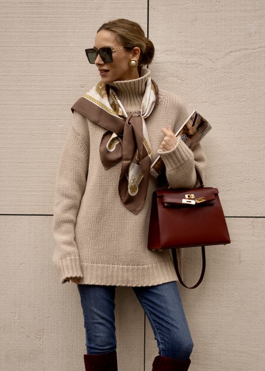 Alexandra Lapp is seen wearing casual chic fall/winter looks in Paris this season.