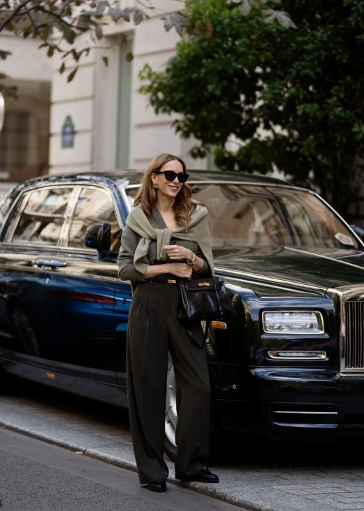 Alexandra Lapp is seen wearing casual chic fall/winter looks in Paris this season.