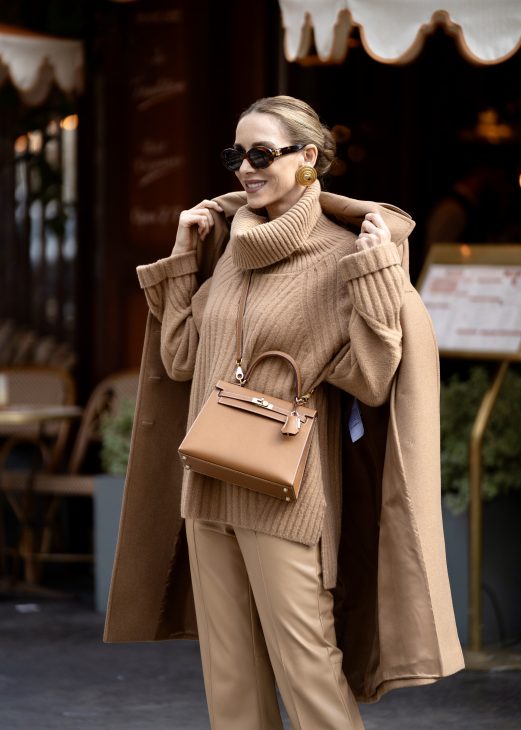 Alexandra Lapp is seen wearing casual chic fall/winter looks in Paris this season.