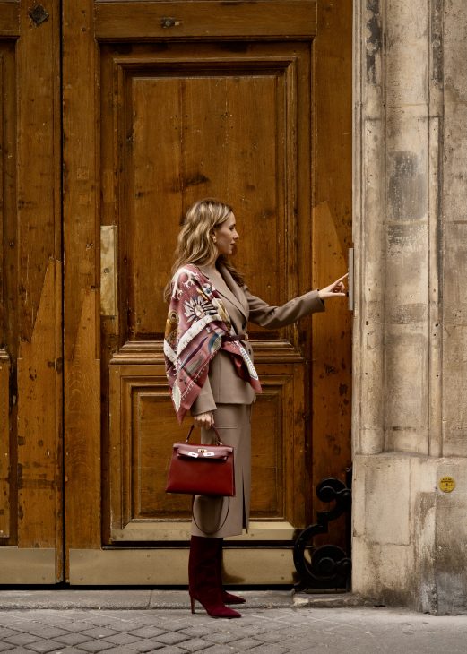 Alexandra Lapp is seen wearing casual chic fall/winter looks in Paris this season.