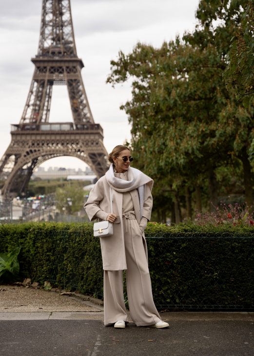Alexandra Lapp is seen wearing casual chic fall/winter looks in Paris this season.