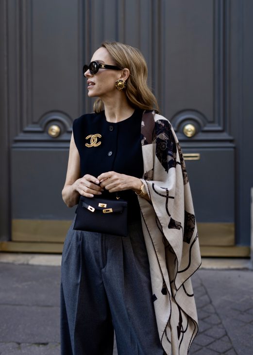Alexandra Lapp is seen wearing casual chic fall/winter looks in Paris this season.