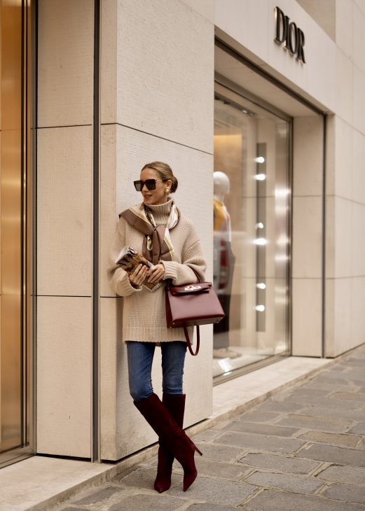 Alexandra Lapp is seen wearing casual chic fall/winter looks in Paris this season.