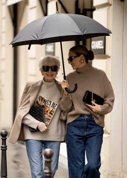 Alexandra Lapp is seen wearing casual chic fall/winter looks in Paris this season.