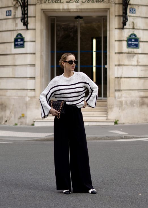 Alexandra Lapp is seen wearing casual chic fall/winter looks in Paris this season.