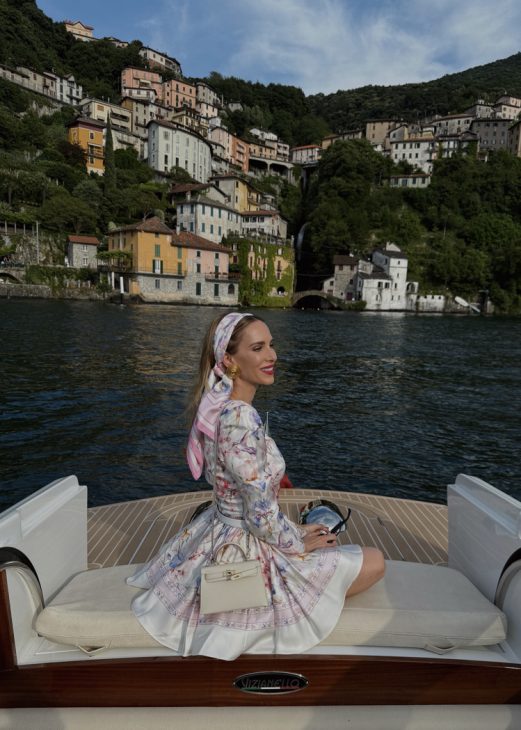  Alexandra Lapp enjoys her vacation at the beautiful Mandarin Oriental Lago di Como hotel at one of Italy’s most iconic lakes. 