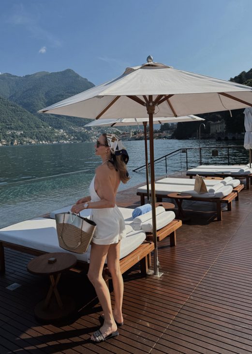  Alexandra Lapp enjoys her vacation at the beautiful Mandarin Oriental Lago di Como hotel at one of Italy’s most iconic lakes. 