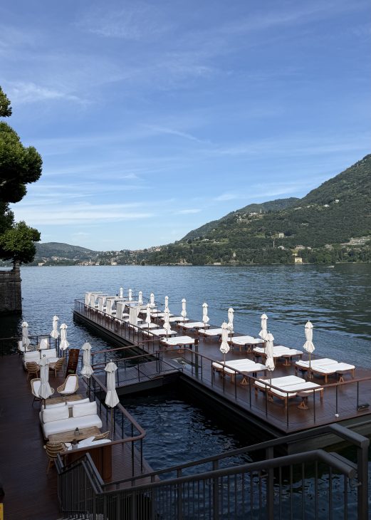  Alexandra Lapp enjoys her vacation at the beautiful Mandarin Oriental Lago di Como hotel at one of Italy’s most iconic lakes. 