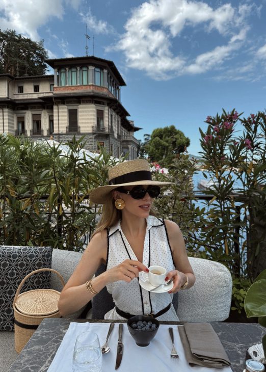  Alexandra Lapp enjoys her vacation at the beautiful Mandarin Oriental Lago di Como hotel at one of Italy’s most iconic lakes. 