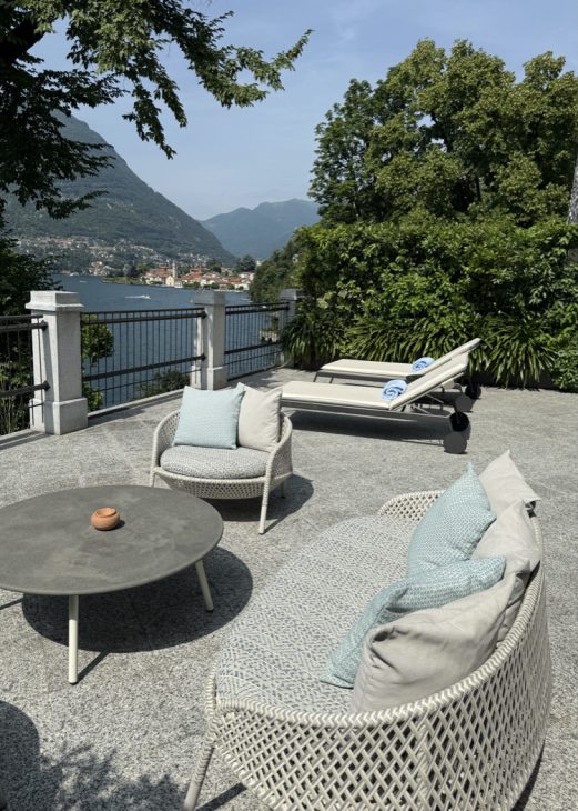  Alexandra Lapp enjoys her vacation at the beautiful Mandarin Oriental Lago di Como hotel at one of Italy’s most iconic lakes. 