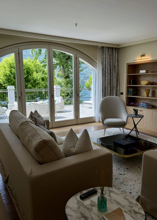  Alexandra Lapp enjoys her vacation at the beautiful Mandarin Oriental Lago di Como hotel at one of Italy’s most iconic lakes. 