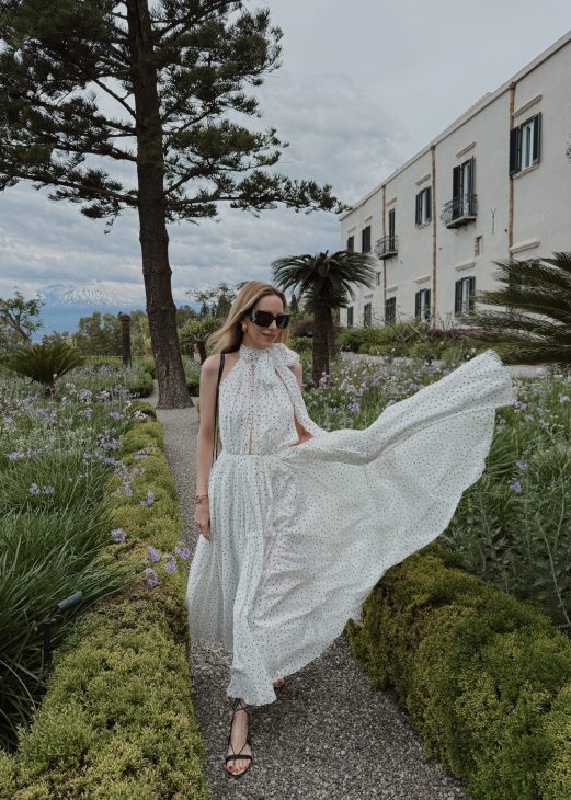 Alexandra Lapp, Four Seasons Taormina, San Domenico Palace, Sicily holidays, luxury travel Sicily, Taormina Italy, luxury hotel Sicily, Italian summer, luxury vacation, fashion influencer travel, Mediterranean lifestyle, Sicilian getaway, Four Seasons Sicily, luxury resort Italy, Taormina holidays, Seidensticker x Alexandra Lapp, Hermès, Kelly Bag, Christian Dior, Saint Laurent, Seidensticker Alexandra Lapp enjoying a luxury holiday at San Domenico Palace, Taormina, A Four Seasons Hotel in Sicily, Italy. The fashion and lifestyle influencer experiences the beauty of the iconic Four Seasons resort overlooking the Ionian Sea and the historic town of Taormina. Elegant resort style, Mediterranean charm, and luxury travel inspiration capture the essence of a perfect Sicilian getaway.